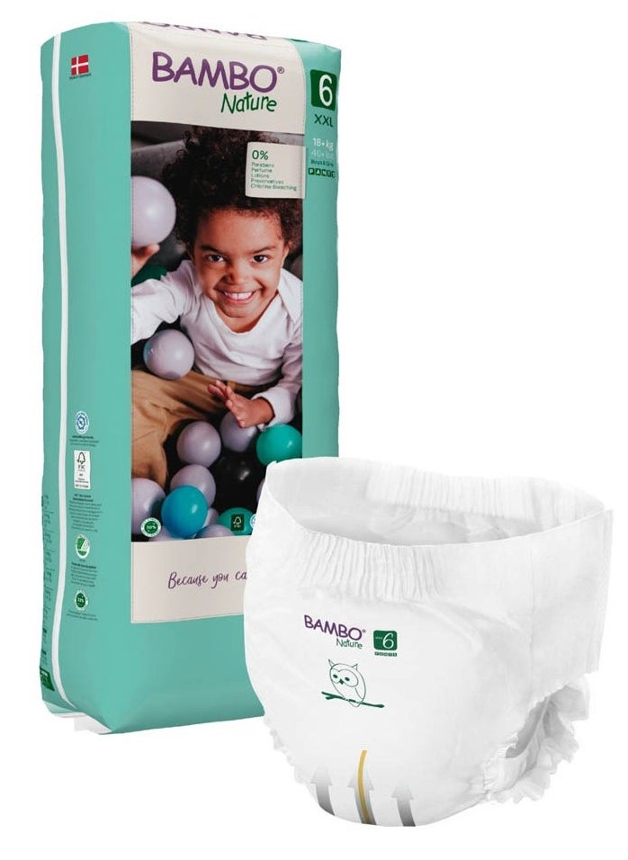 Bambo Nature - Eco-Friendly Pants Diapers, Size 6, 18+Kg - 38 Pants Tall Pack