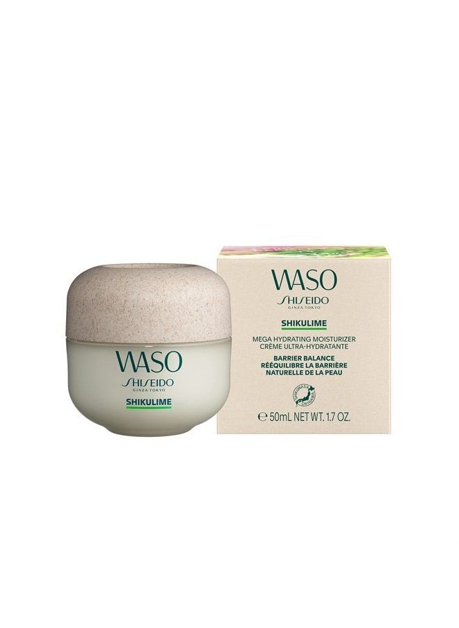 Waso SHIKULIME Mega Hydrating Moisturizer - 1.7 oz - Improves Plumpness & Radiance - 48-Hour Hydration - Vegan, Cruelty Free, Fragrance Free & Non-Comedogenic