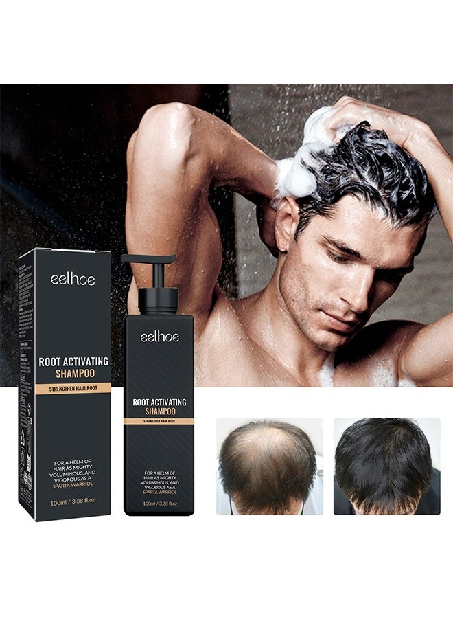 Root Activating Shampoo 100ml, Strengthen Hair Root Anti Falling and Firm Hair, Thick and Fluffy Hair, Soft and Strong Hair Repair and Care Shampoo