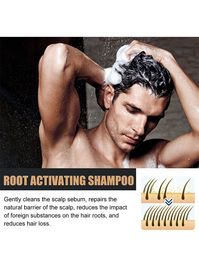 Root Activating Shampoo 100ml, Strengthen Hair Root Anti Falling and Firm Hair, Thick and Fluffy Hair, Soft and Strong Hair Repair and Care Shampoo