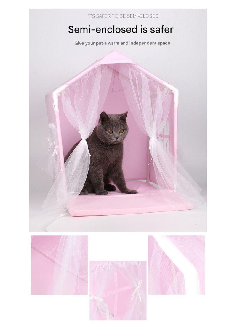 Dog Bed Pet Bed Cat Dog Bed Dog Kennel Teddy Small Dog Cat Pet Princess Bed Pet Tent Nest Four Seasons Universal Removable and Washable Tents Kennel Cat Bed Puppy Sofa