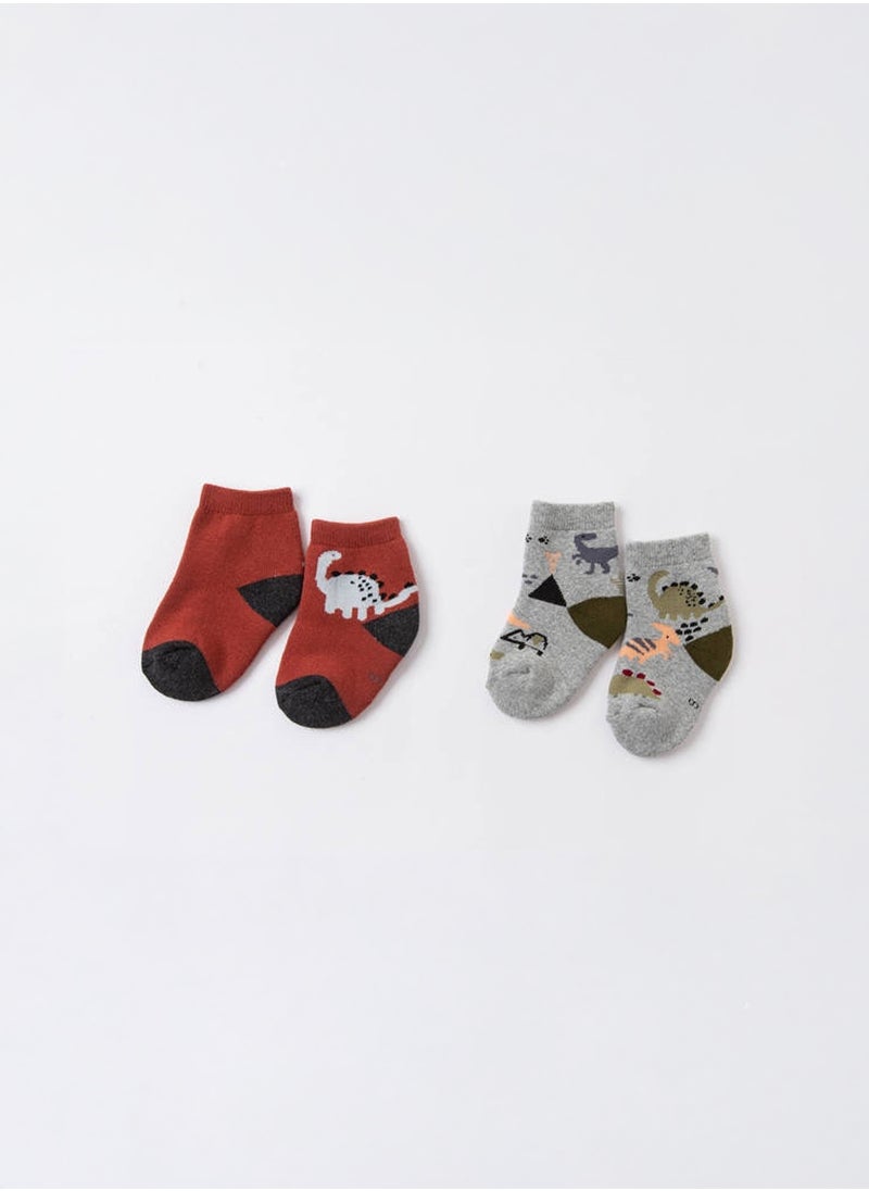 Boys' Dinosaur Socks Set (2 Pairs)