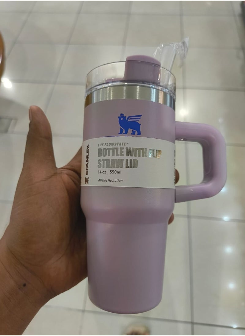 Quencher H2.0 Flow State Stainless Steel Vacuum Insulated Tumbler with Lid and Straw for Water, Iced Tea or Coffee, Smoothie and More, 14 oz