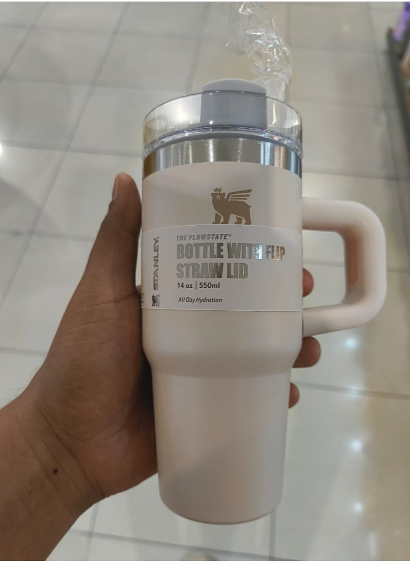 Quencher H2.0 Flow State Stainless Steel Vacuum Insulated Tumbler with Lid and Straw for Water, Iced Tea or Coffee, Smoothie and More, 14 oz