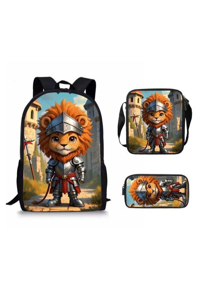 Cartoon style universal three-piece schoolbag - 1131