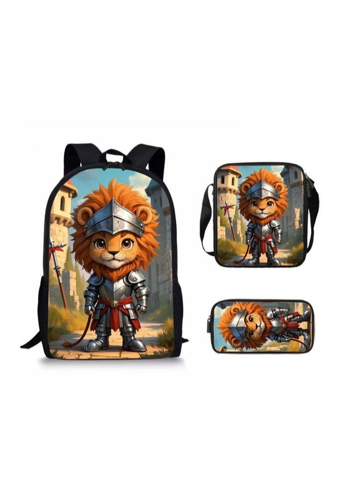 Cartoon style universal three-piece schoolbag - 1131