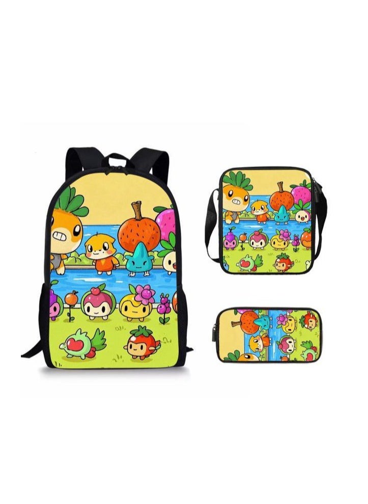 Cartoon style universal three-piece schoolbag - 1172