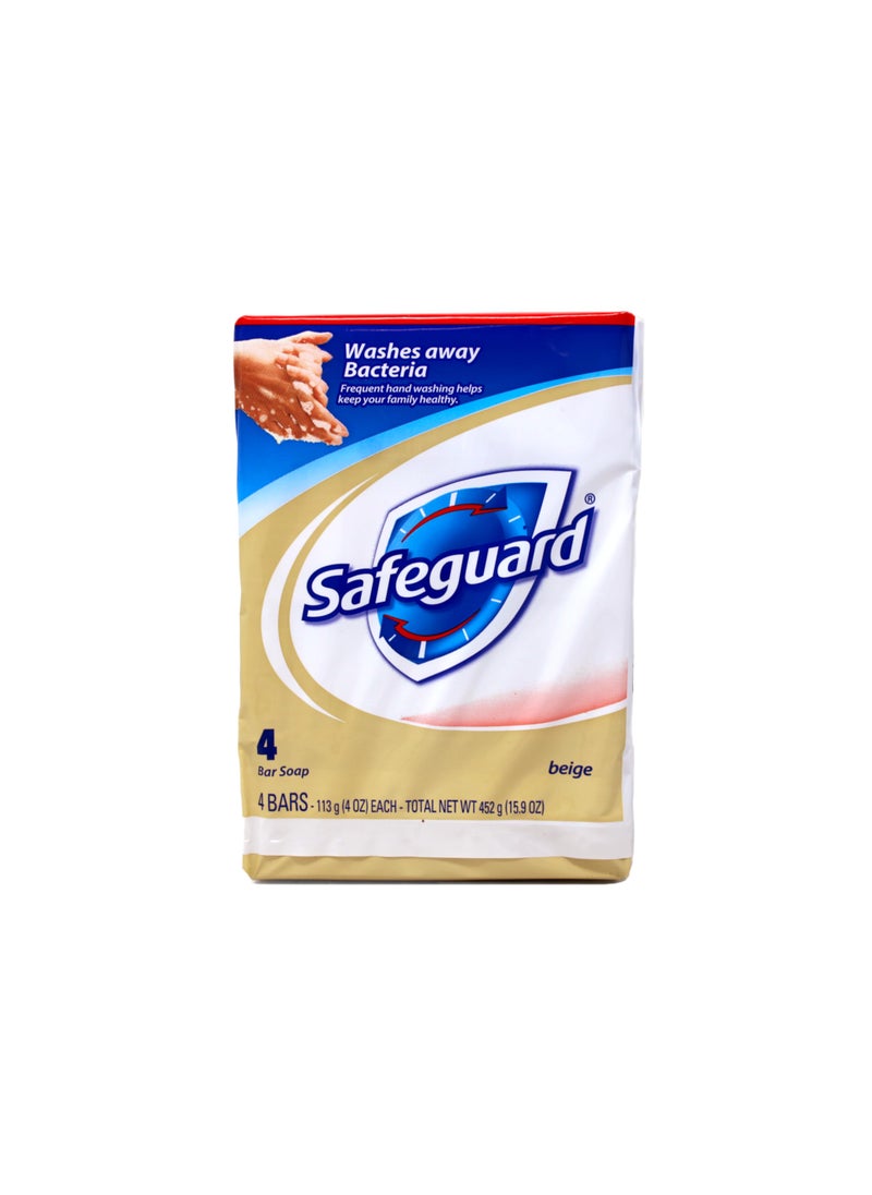 Safeguard Antibacterial Hand Bar Soap 4 Oz, 4 Bars Each, Pack of 8, (32 Total Bars)