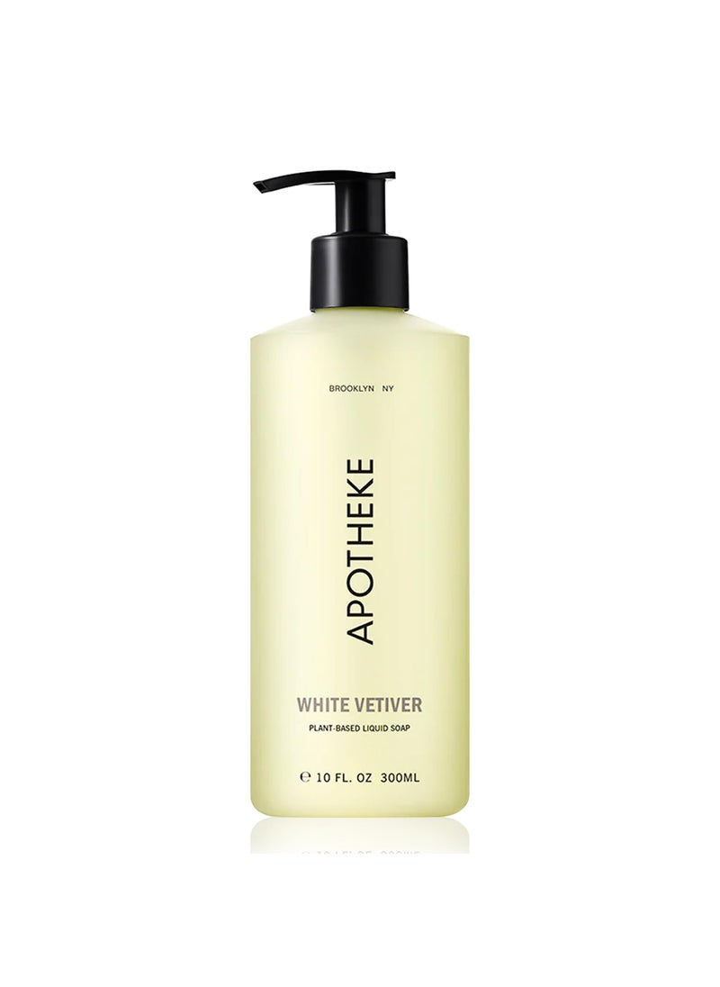APOTHEKE Liquid Hand Soap, White Vetiver (10 Fl Oz) - Hydrating Hand Wash with Natural Coconut & Aloe Vera