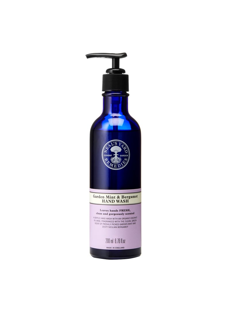 Neal's Yard Remedies Garden Mint & Bergamot Hand Wash | Refreshing Hand Soap | Certified Organic Hand Soap | 6.76 fl. oz.