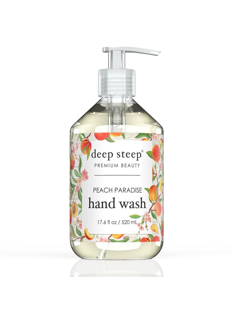 Deep Steep Liquid Hand Wash, 17.6 Ounces (Peach Paradise)