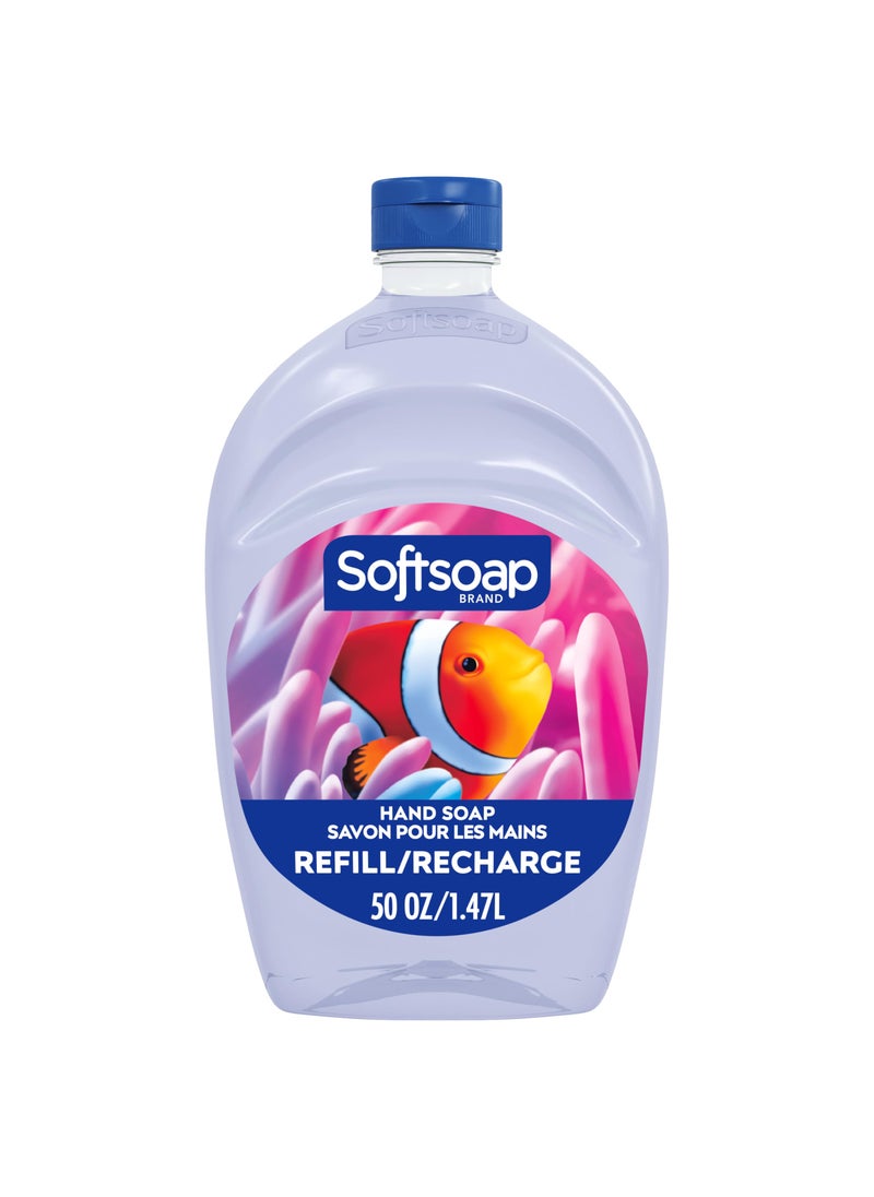Softsoap Clear Liquid Hand Soap Refill, Refreshing Clean Scent, Aquarium Series - 50 Oz, Pack of 1