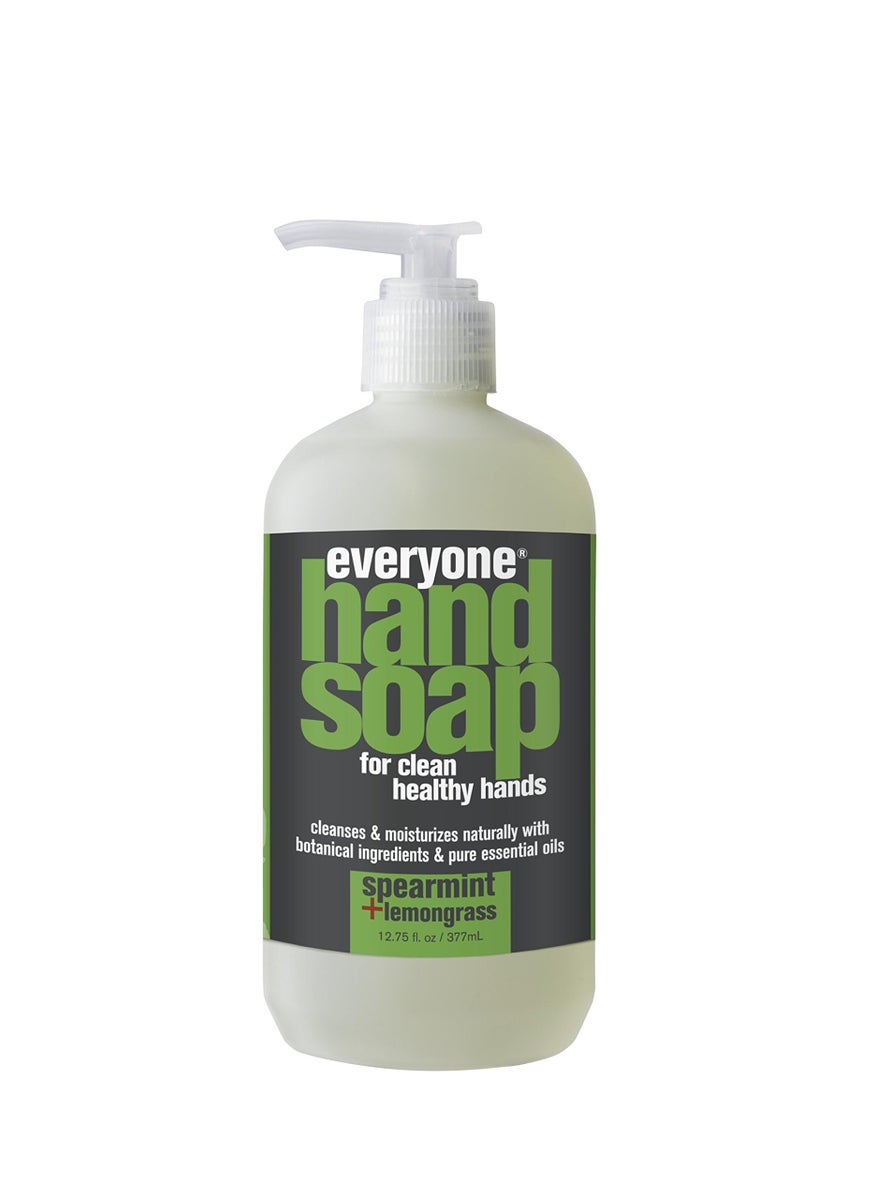 Everyone Liquid Hand Soap, 12.75 Ounce (Pack of 1), Spearmint and Lemongrass, Plant-Based Cleanser with Pure Essential Oils