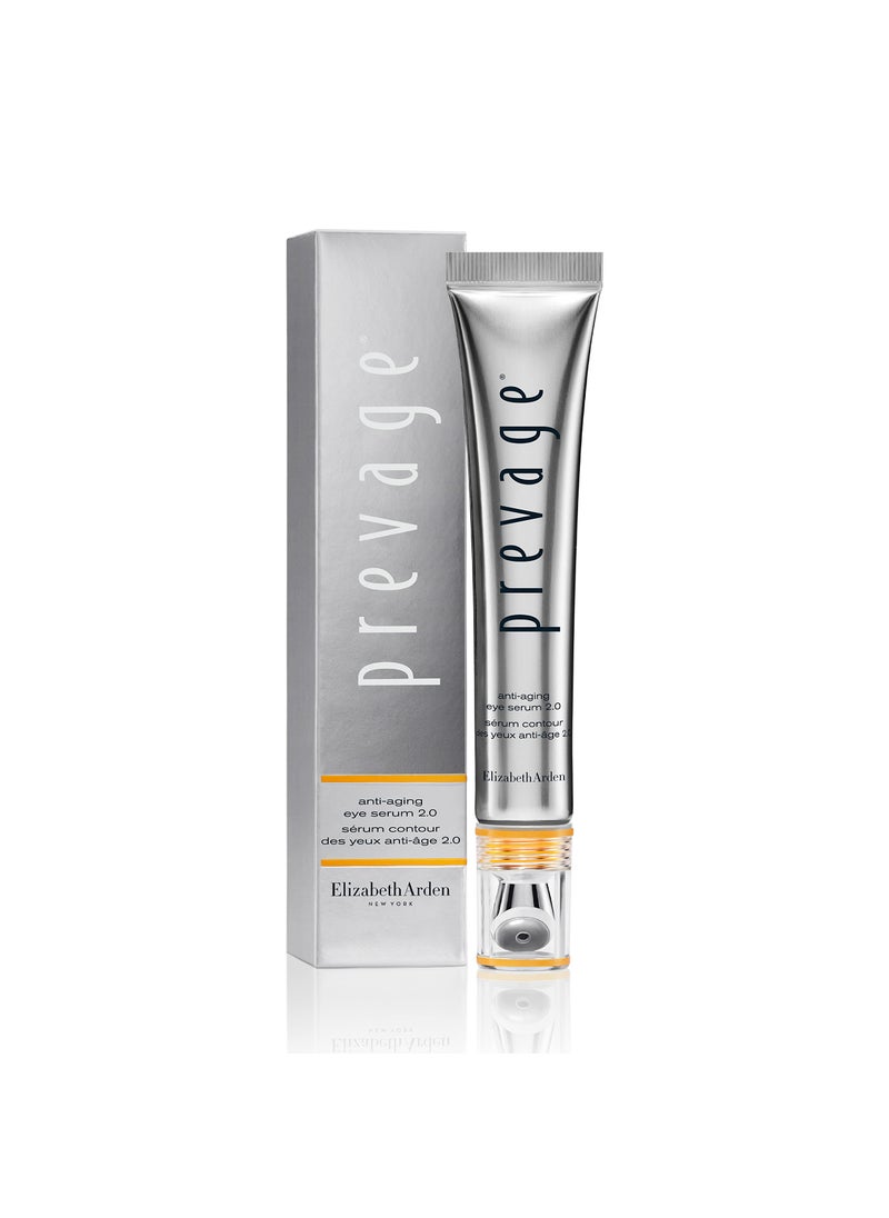 Elizabeth Arden PREVAGE Under Eye Serum 2.0, Anti Wrinkle Serum with Cooling Tip, Fixes Crow's Feet, Puffiness, Dark Circles, and Loss of Radiance and Firmness, Safe for All Skin Types, 0.6 oz Tube