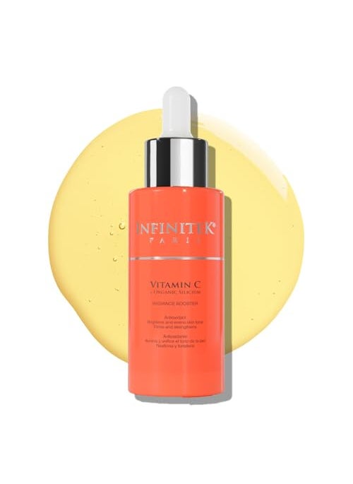 Infinitek Paris Vitamin C Face Serum - Hydrating and Brightening Antioxidant Skincare with Green Tea and Ginseng - Premium Vitamin C Facial Serum with Hyaluronic Acid for Radiant Skin and Anti Aging