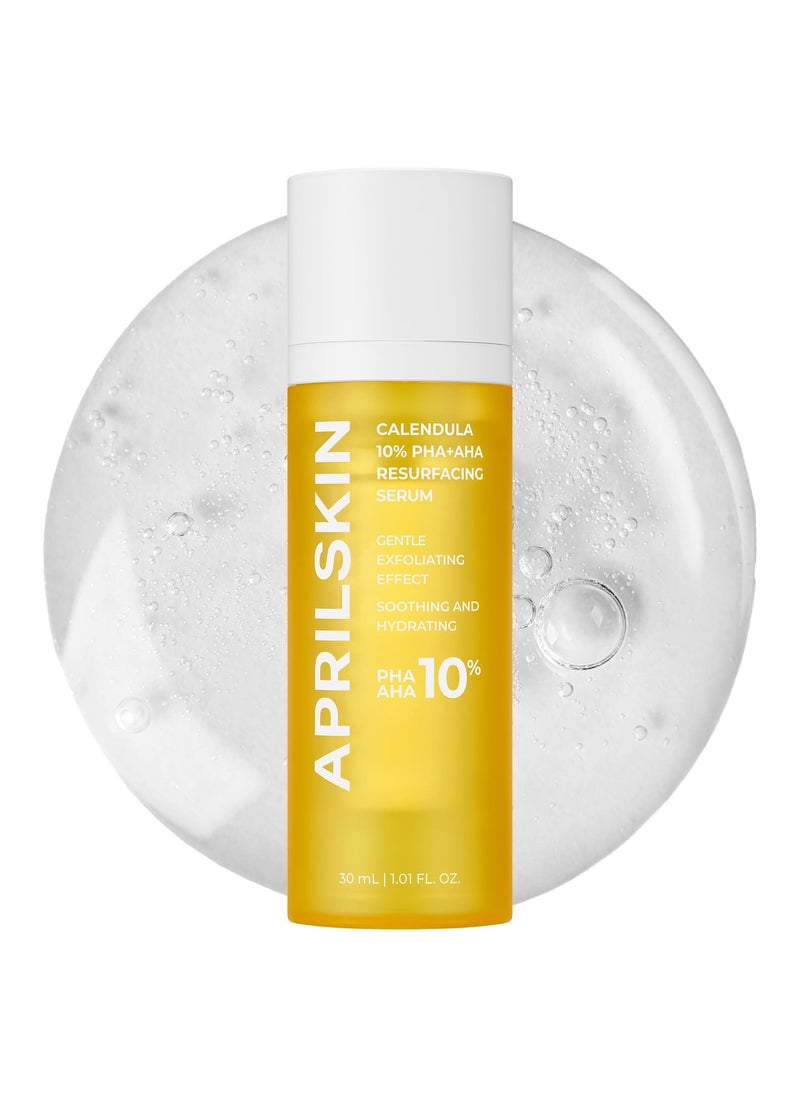 APRILSKIN Calendula10% PHA+AHA Resurfacing Serum | Vegan, Cruelty-Free | Dry, sensitive, acne-prone skin
