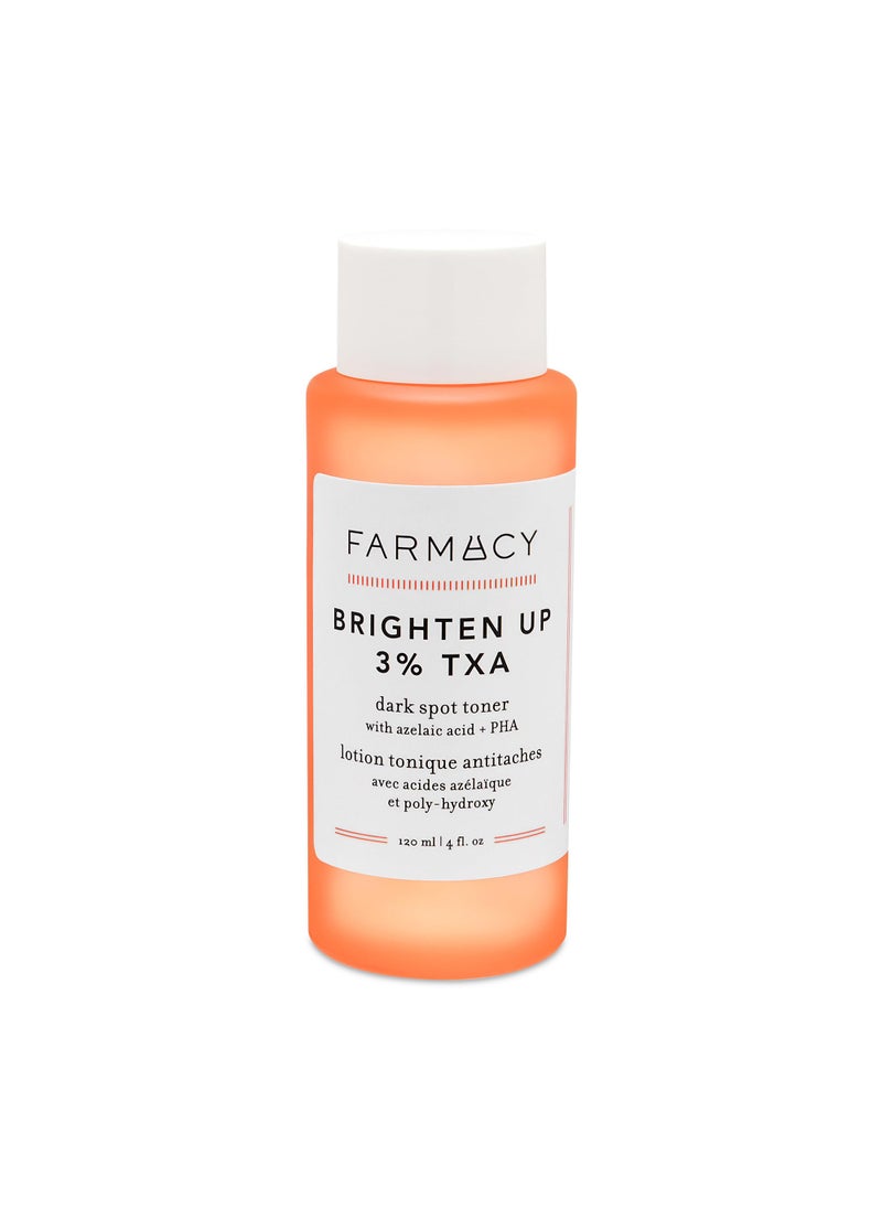 Farmacy 3% TXA Toner for Face - Brightening Face Toner for Oily Skin - Liquid Exfoliant with Azelaic Acid + 5% PHA to Target Visible Dullness + Help Reduce Uneven Skin Tone (120ml)