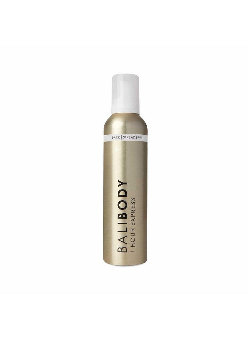 Bali Body 1 Hour Express Self Tan - Dark Shade, Quick Drying Tanning Foam, Streak-Free Customizable Tanner | Suitable for All Skin Types, Vegan, Cruelty Free and Australian Made (225 ml/7.61 fl oz)