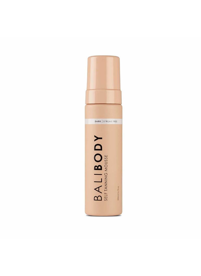 Bali Body Self-Tanning Mousse - Dark | Natural Bronzed Shade, Streak-Free Green Based Tinted Self-Tanner for All Skin Types | Vegan, Cruelty Free, Australian Made (200 ml/6.7 fl oz)