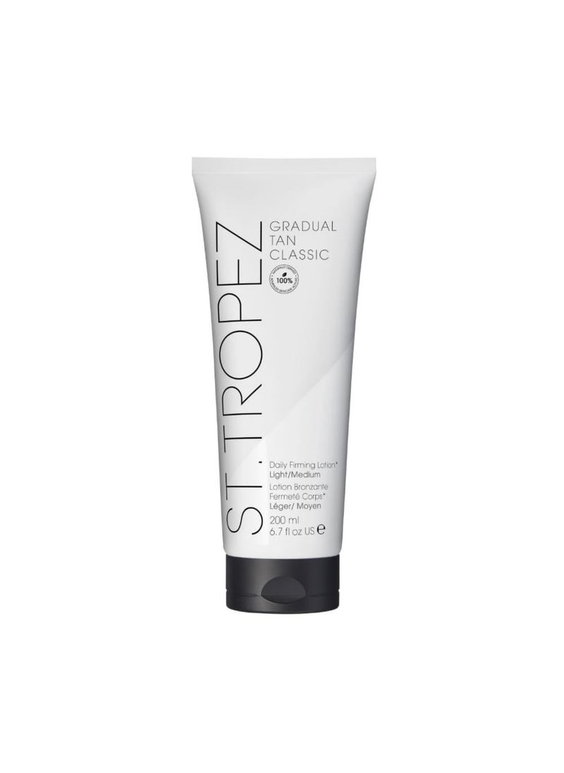 St.Tropez Gradual Tan Firming Lotion, Light/ Medium Shade, Sun Kissed Glow Self Tan Moisturizer, 5 Skincare Benefits, Vegan, Natural & Cruelty Free, 6.7 Fl Oz