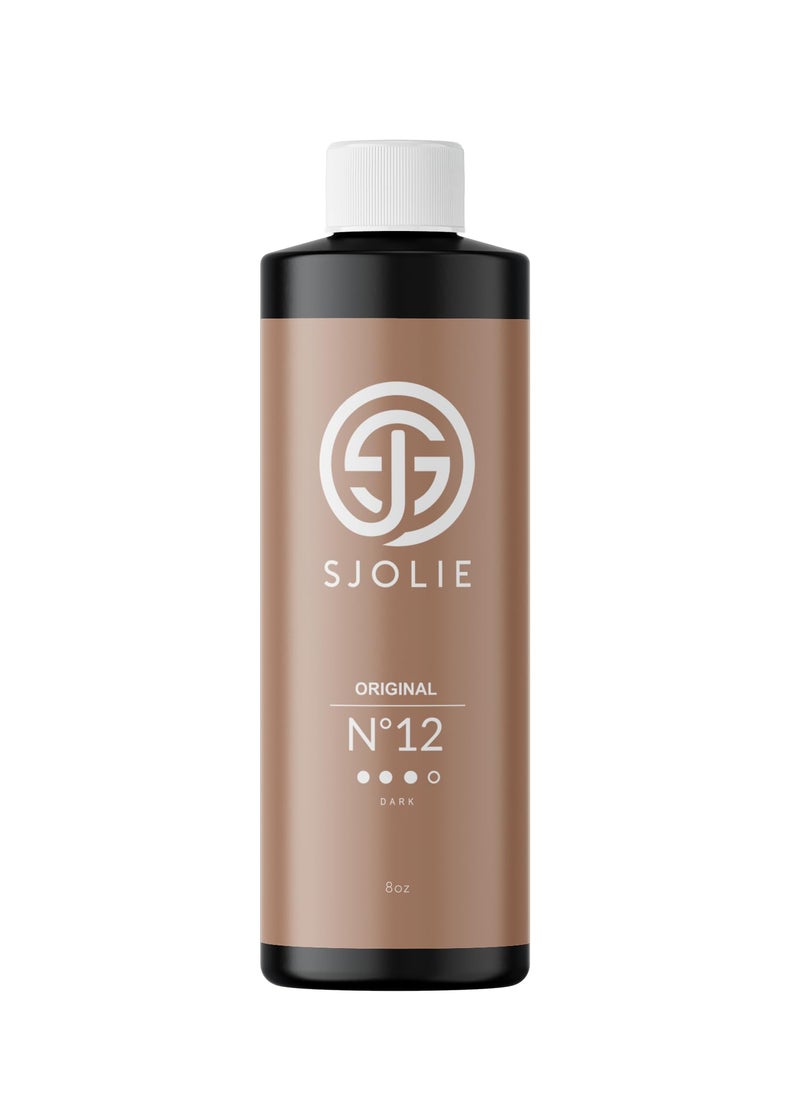 SJOLIE Spray Tan Solution - No. 12 - Dark Hydrating Tanning Spray | Sunless Tanner for a Rich Bronze, Long Lasting, All Natural Spray Tan (8oz)