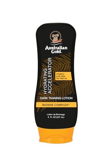 Australian Gold Dark Tanning Accelerator Lotion, 2020 Formula, 8 Fluid Ounce, Classic Cocoa Dreams
