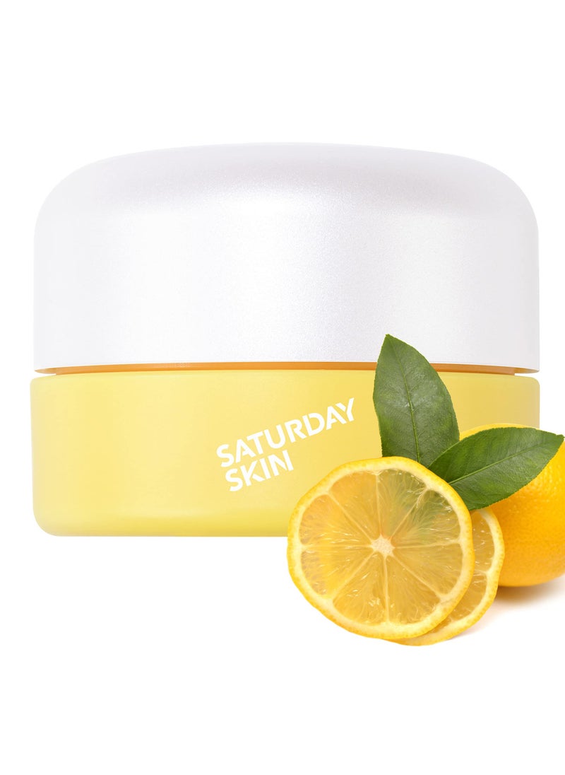 Saturday Skin Yuzu Eye Balm Vitamin C Wide lluminating Under Tight Eye Cream Korean Niacinamide Caffeine for Wrinkles Puffy Eyes Dark Circles Moisturizing Hydrates Anti Aging for Women (15ml)