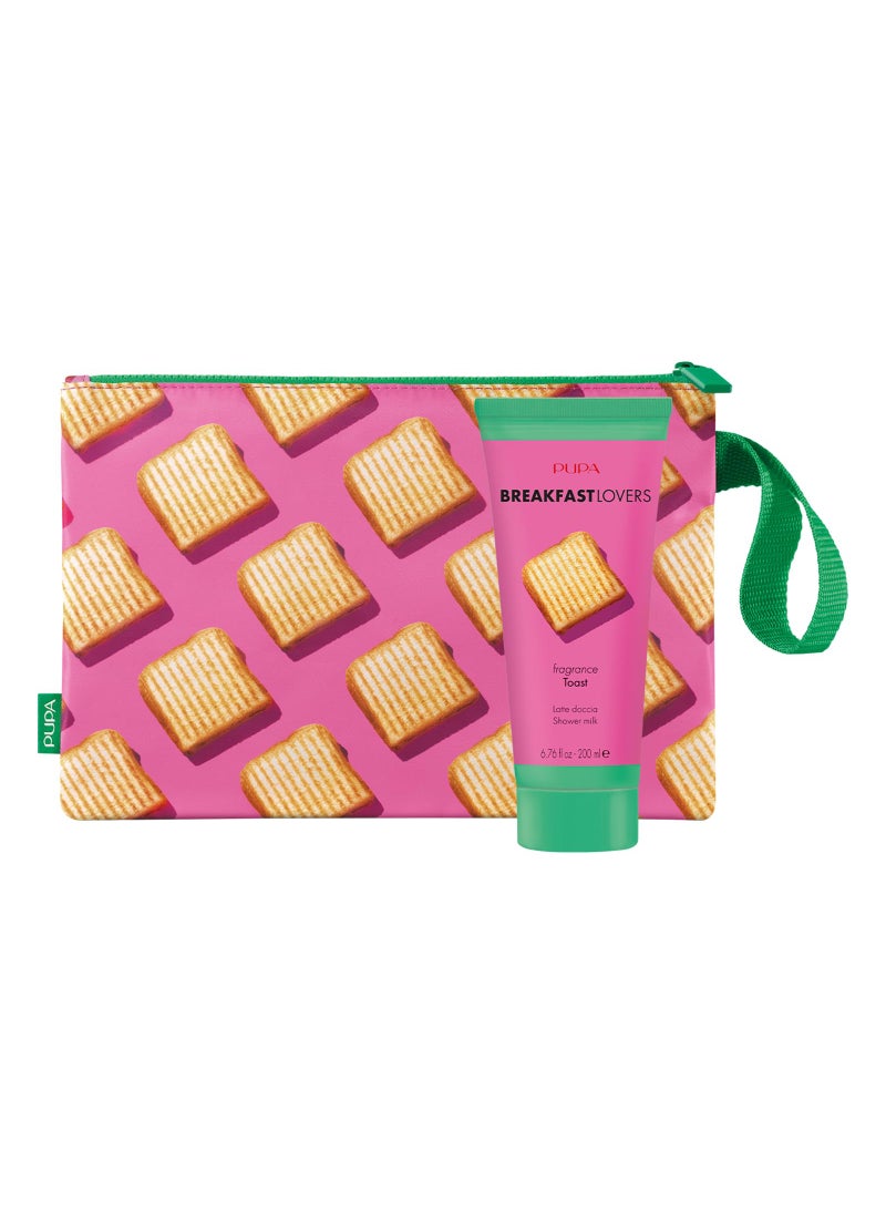 Pupa Milano Breakfast Lovers Set, Toast, 2 Pc - Gift Set - Shower Milk - Body Wash - Body Soap - Hydrating Body Wash - Skincare Set