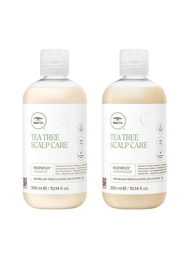 Tea Tree Scalp Care Holiday Gift Set, Shampoo + Conditioner, For Fine + Thinning Hair