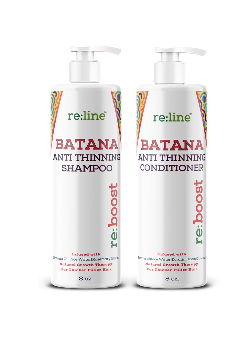 Batana Shampoo and Conditioner for Thinning Hair Shampoo and Conditioner for Men & Women with Raw Organic Batana Oil for Hair Growth Shampoo and Conditioner Set Batana Shampoo for Hair Growth DR SEBI