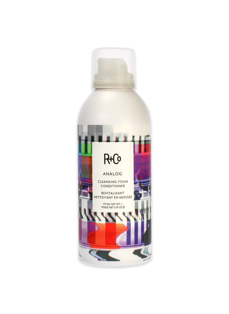 R+Co Analog Cleansing Foam Conditioner, Weightless Conditioner for Nourished, Shiny and No-Frizz Hair, 5.75 Fl Oz