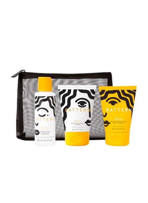 PATTERN Beauty by Tracee Ellis Ross Texture Travel Kit for Curly & Coily Hair, 3a-4c, Includes 3 oz Leave-In Conditioner, 3 oz Intensive Conditioner, 3 oz Cleansing Shampoo