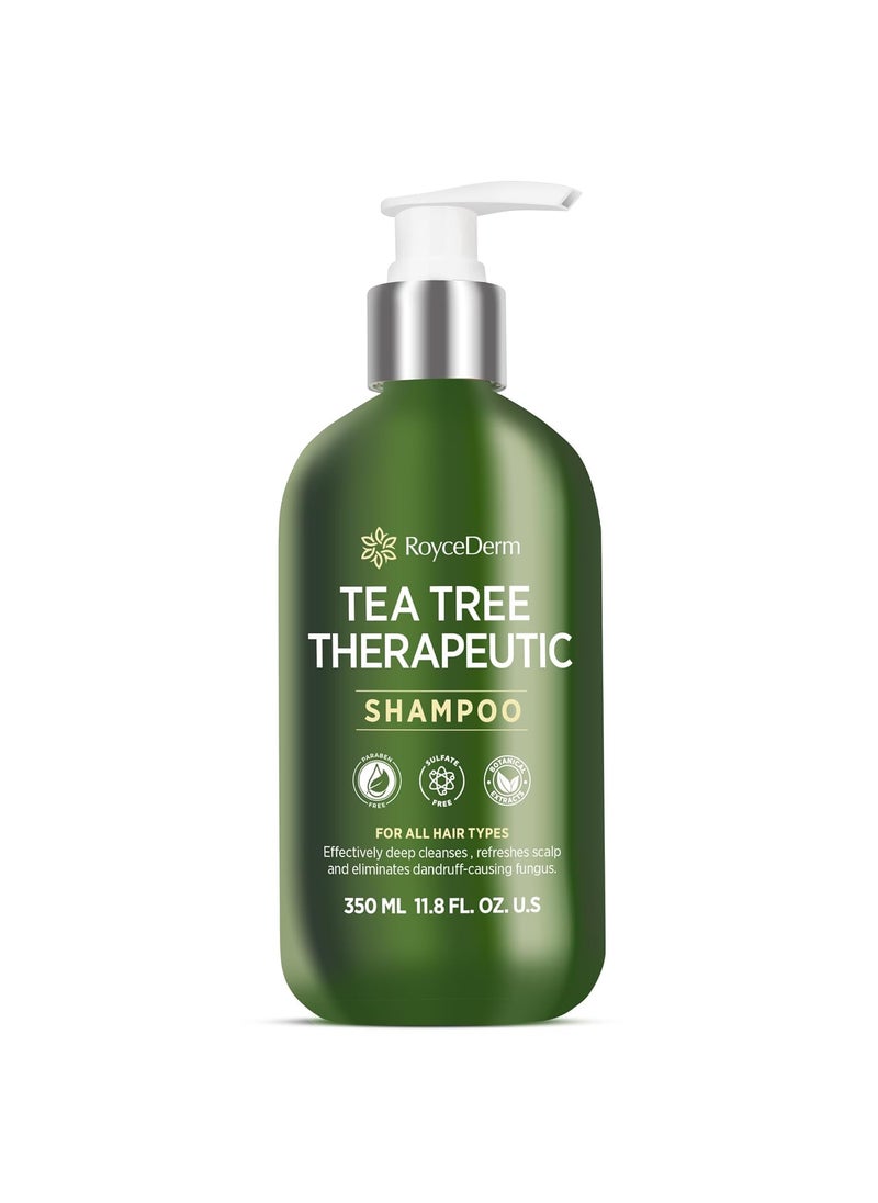 Roycederm Tea Tree Antifungal Shampoo: Folliculitis Shampoo for Dry Scalp, Dandruff, and Itchy Scalp - Medicated Clarifying shampoo with Tea Tree Oil, Paraben & Sulfate Free