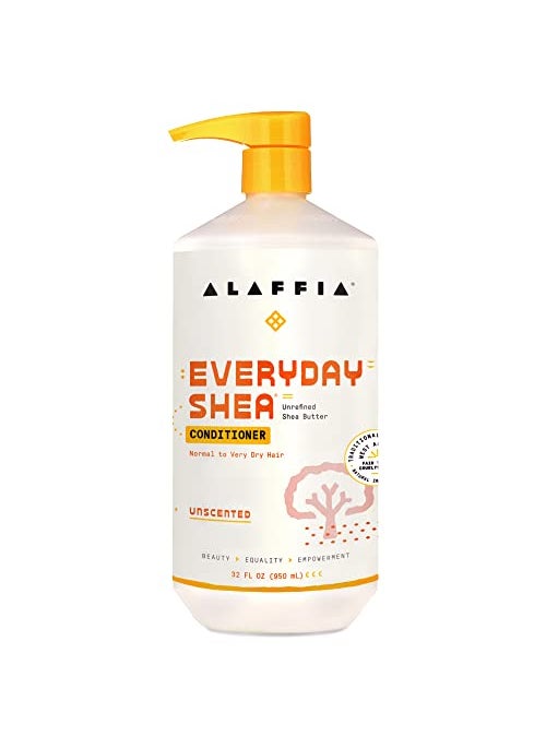 Alaffia EveryDay Shea Conditioner, Moisturizes, Restores and Protects. Made with Fair Trade Shea Butter, Cruelty Free, No Parabens, Vegan, Unscented 32 Fl Oz