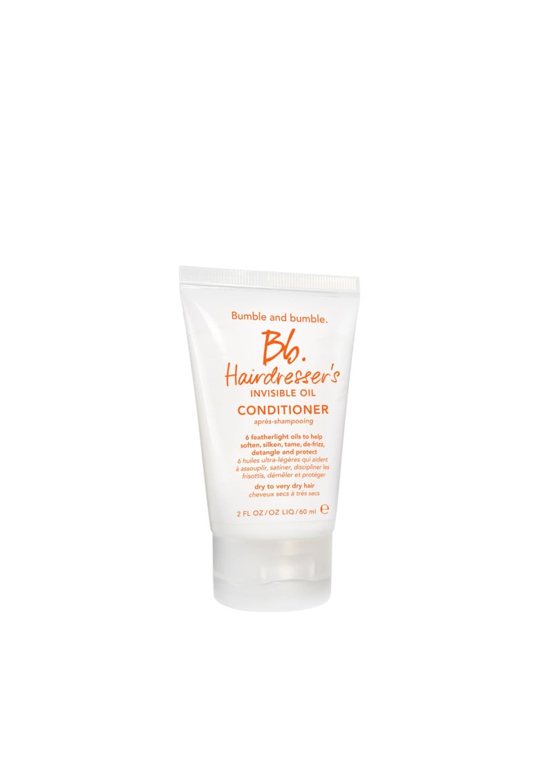 Bumble and bumble. Hairdresser's Invisible Oil Hydrating Conditioner | Hydrating, Anti Frizz, Shine, Color Safe | Curly, Wavy, Straight | With Argan Oil, Coconut Oil + Grapeseed Oil, Mini, 2 Fl Oz