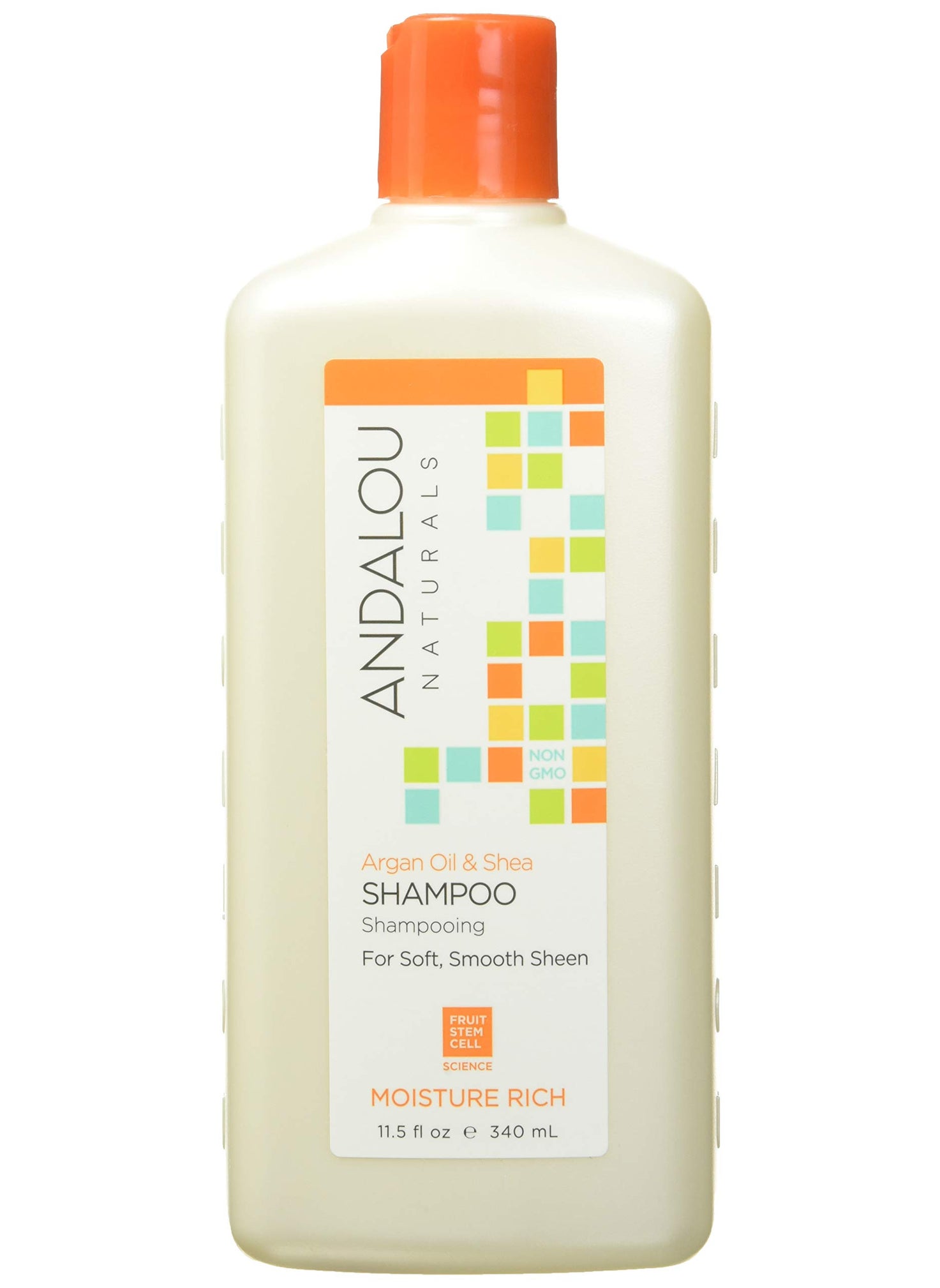 Andalou Naturals Argan Oil & Shea Moisture Rich Shampoo, Orange, 11.5 Ounce