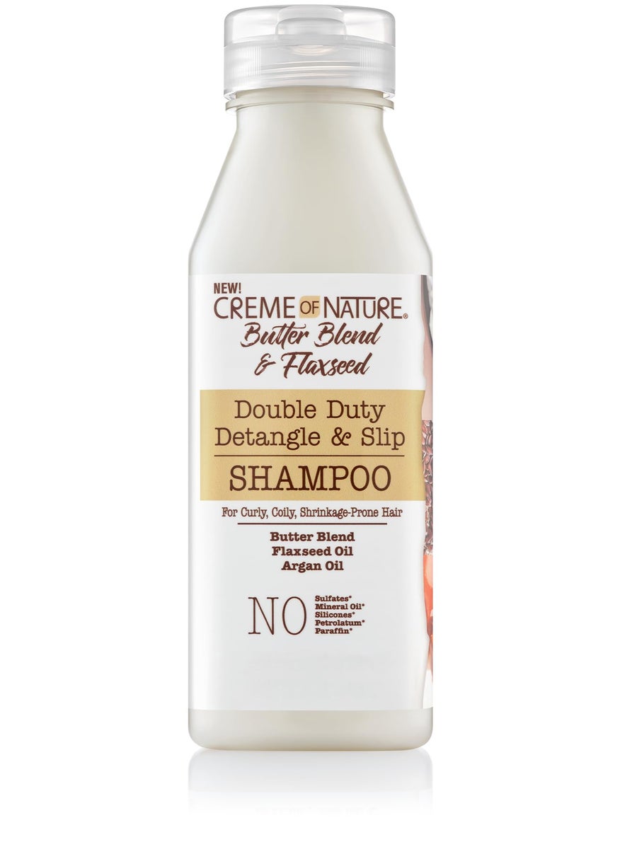 Creme of Nature, Detangling Shampoo, Butter Blend, Argan Oil, Flaxseed Oil, Moisturizing Formula, 12oz