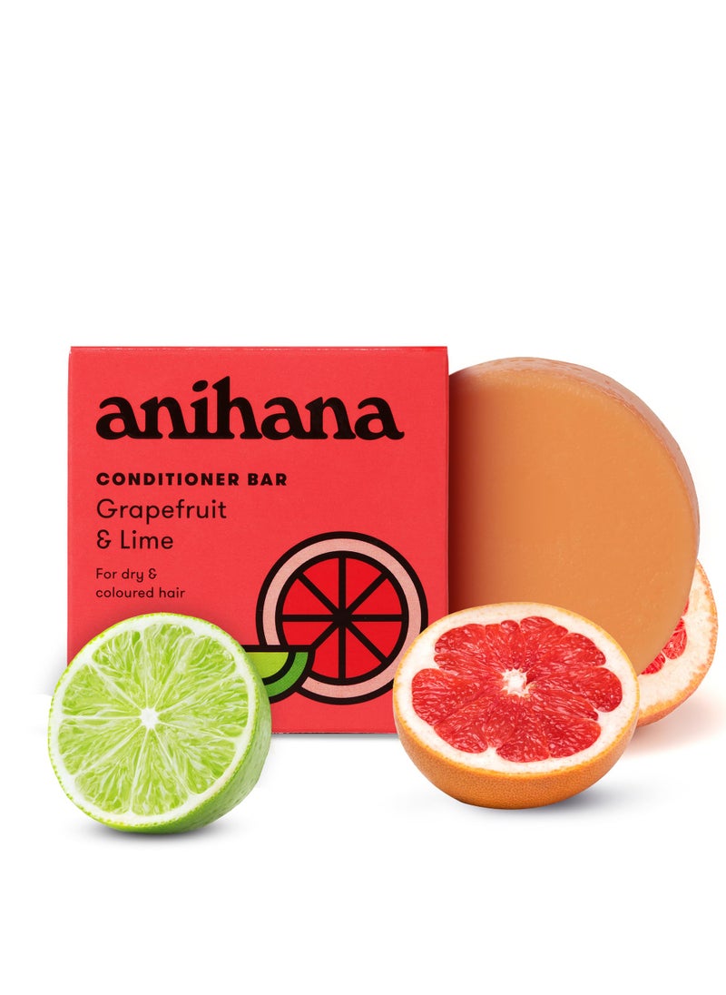 ANIHANA Conditioner Bar for Dry Damaged Safe For Color Treated Hair Moisturizing Hydrating Healthy Looking Hair Paraben Free Grapefruit and Lime 2.1 oz