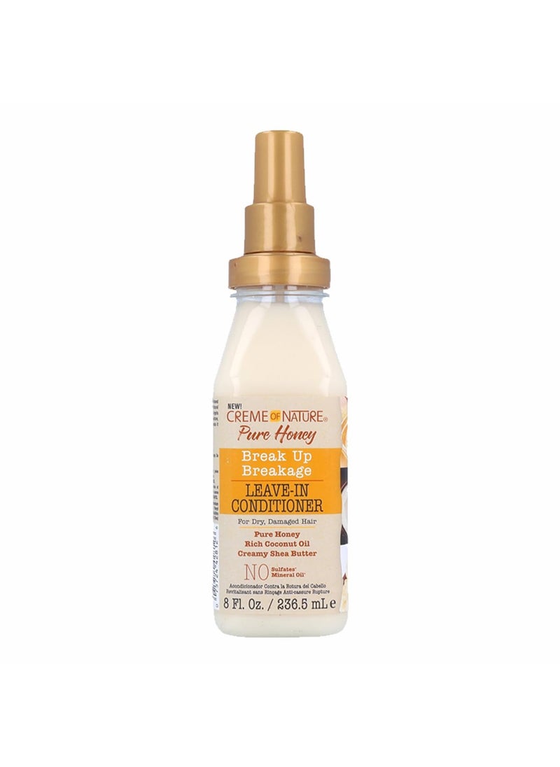 Creme Of Nature, Leave in Conditioner Pure Honey, Coconut Oil And Shea Butter Formula, For Dry Damaged Hair, 8 Oz