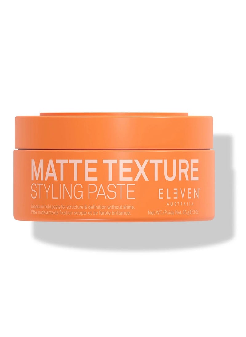 ELEVEN AUSTRALIA Matte Texture Styling Paste Natural Ingredients For a Natural Hold - 3 Oz