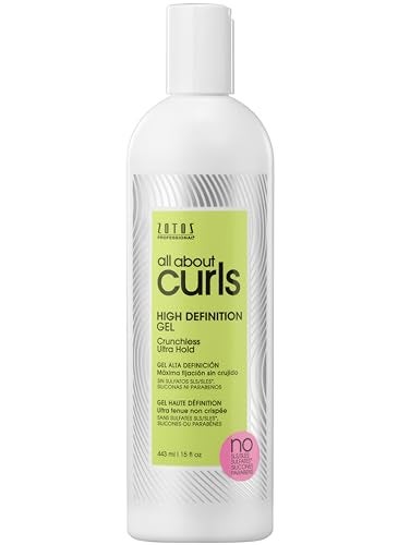 All About Curls High Definition Gel | Crunchless Ultra Hold | Define, Moisturize, De-Frizz | All Curly Hair Types | Vegan & Cruelty Free | Sulfate Free | 15 Fl Oz
