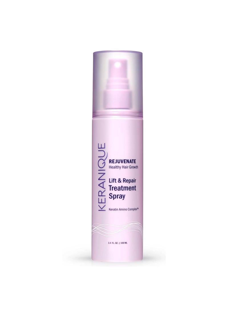 Keranique Hair Thickening Spray for Instant Volume, Texture & Lift for Fine Hair - Heat Damage Protectant With Keratin 6.8 oz