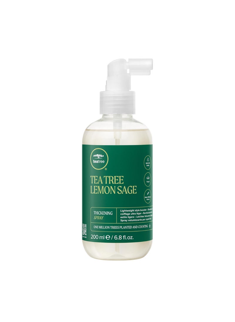 Tea Tree Lemon Sage Thickening Spray, Builds Body + Boosts Volume, For Fine Hair, 6.8 fl. oz.