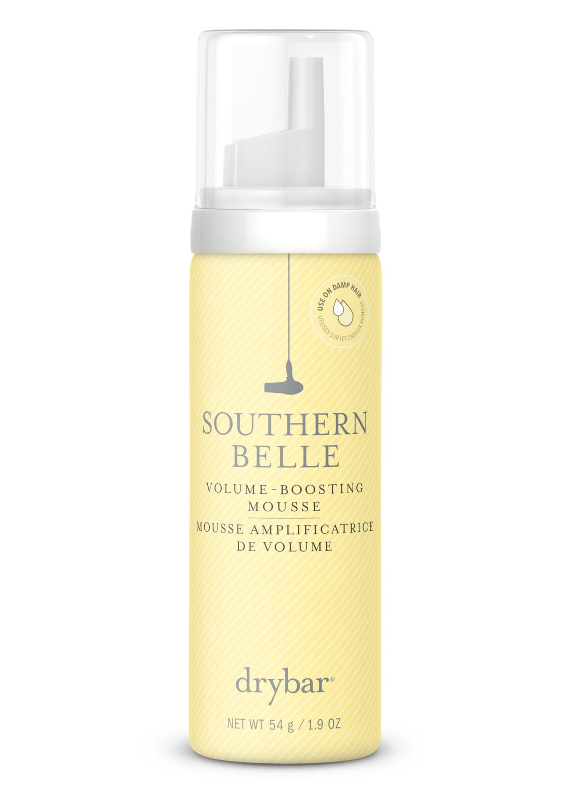 Drybar Southern Belle Volume Boosting Mousse Travel Size Prevents Frizz Damage Smoothes Hair and Provides Shine for LongLasting Body Style