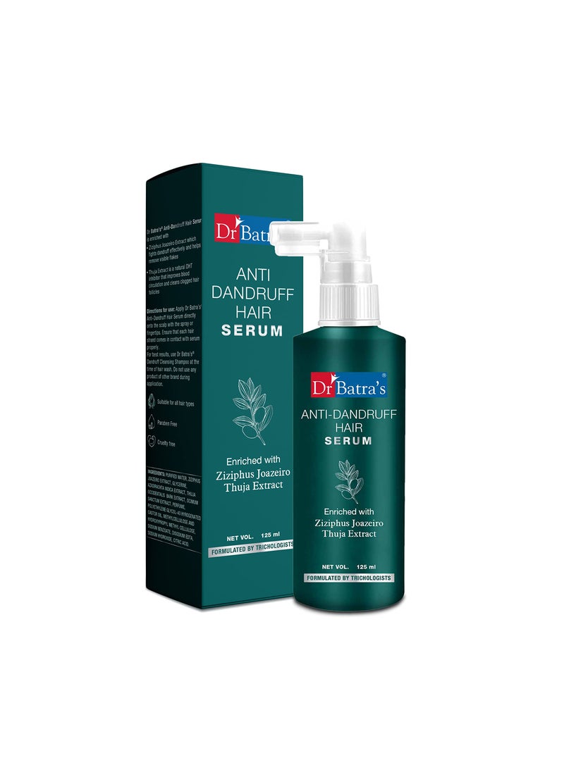 Dr Batra's Anti-Dandruff Hair Serum Enriched with Natural Extract & Thuja for Dandruff Free & Healthy Scalp, Best anti-dandruff serum, Paraben, SLES, and Sulphate free (125 ml)