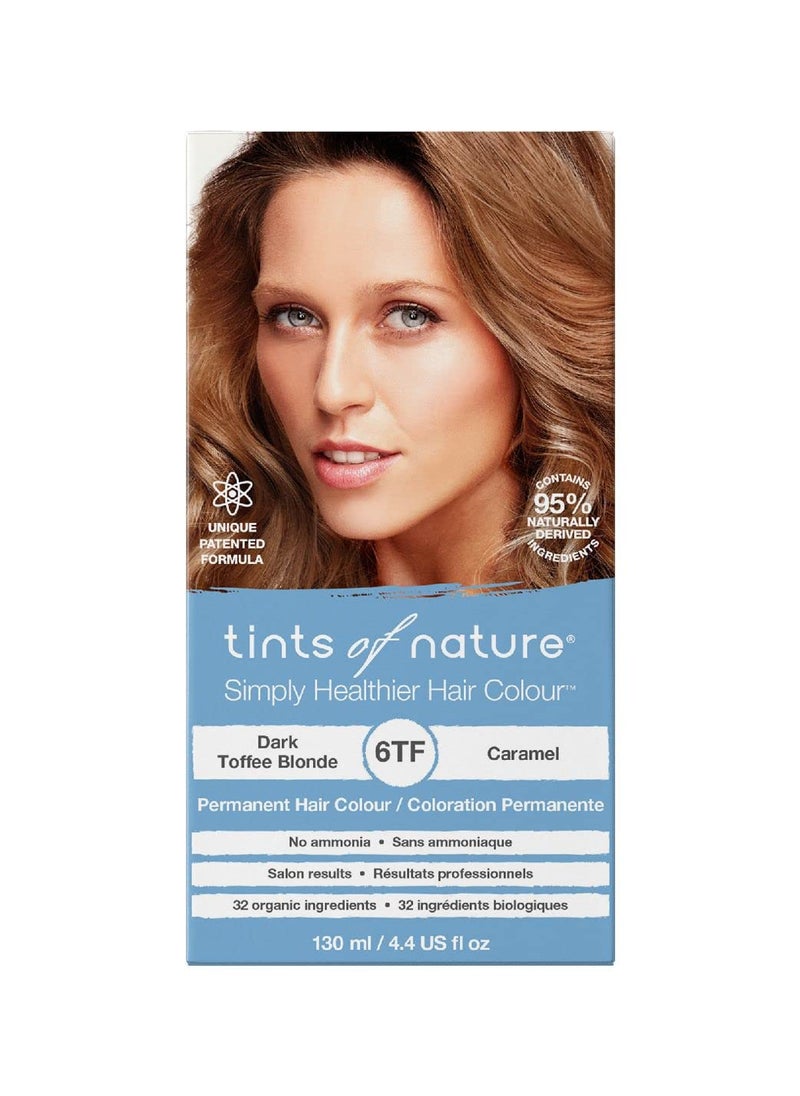 Tints of Nature 6TF Dark Toffee Blonde Permanent Hair Dye, Nourishes Hair and Covers Greys, Ammonia-Free, 4.4 fl oz