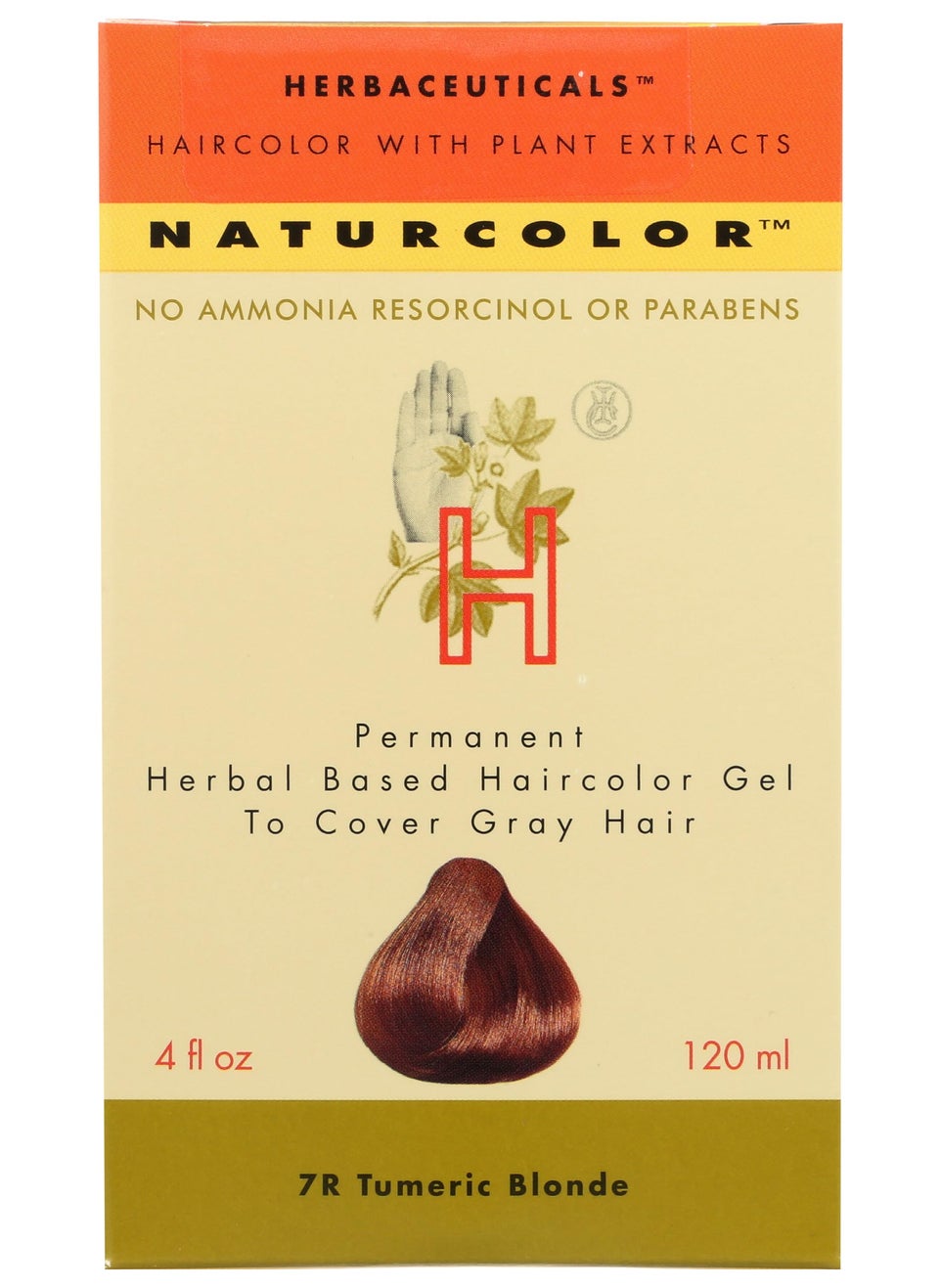 naturcolor Haircolor - Turmeric Blonde Hair Dye, 4 Fl Oz (7R)