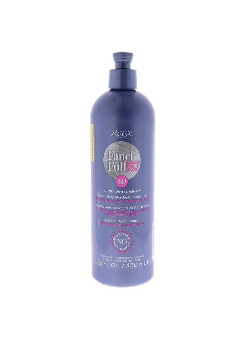 Roux, Fanci-Full Instant Hair Color Rinse, 49 White Minx ,Temporarily Evens Tones, Blends Away Gray, 15.2 Oz