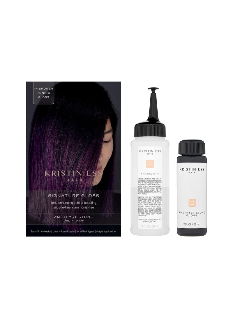 Kristin Ess Signature Hair Gloss - Amethyst Stone: Deep Rich Purple