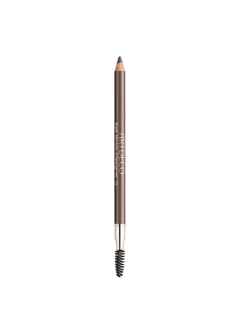 ARTDECO Eyebrow Designer - Medium Dark - Refines Eyebrows & Fills in Gaps - Integrated Brush for Optimal Blending - Dual-Sided - Pencil can be Sharpened - Eyebrow Pencil - Eye Makeup - Vegan - 0.03 Oz